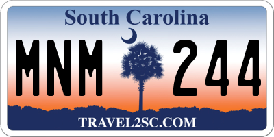 SC license plate MNM244