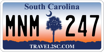 SC license plate MNM247