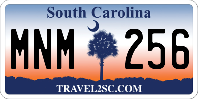 SC license plate MNM256