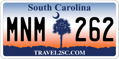 SC license plate MNM262