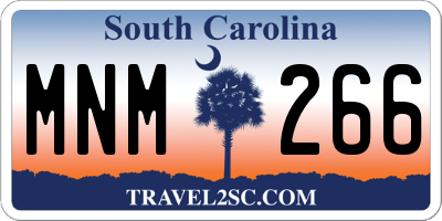 SC license plate MNM266