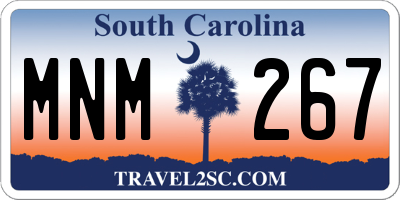 SC license plate MNM267