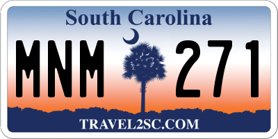 SC license plate MNM271