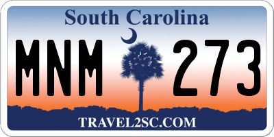 SC license plate MNM273