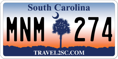 SC license plate MNM274