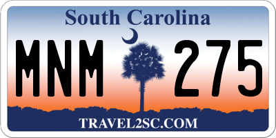 SC license plate MNM275