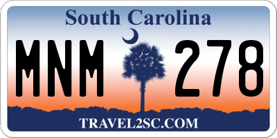 SC license plate MNM278