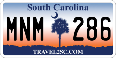 SC license plate MNM286
