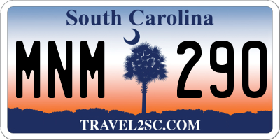 SC license plate MNM290