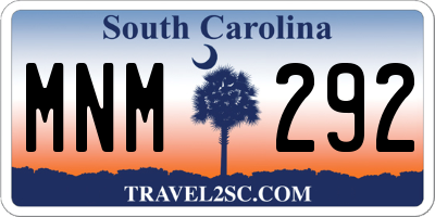 SC license plate MNM292