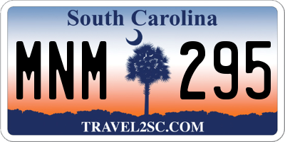 SC license plate MNM295