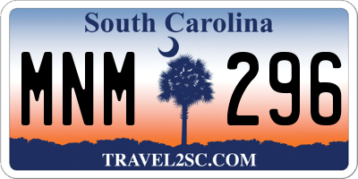 SC license plate MNM296
