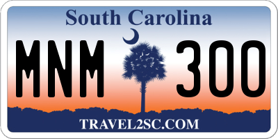 SC license plate MNM300