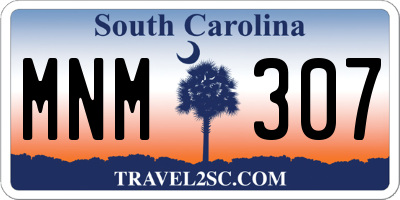 SC license plate MNM307