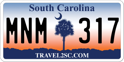 SC license plate MNM317