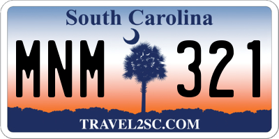 SC license plate MNM321