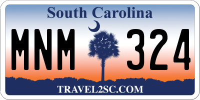 SC license plate MNM324
