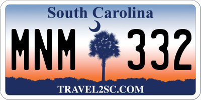 SC license plate MNM332