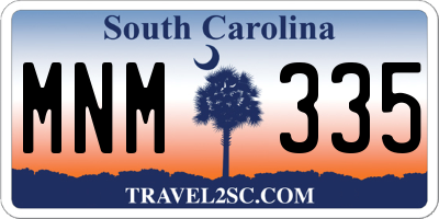 SC license plate MNM335
