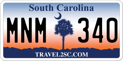 SC license plate MNM340