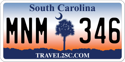 SC license plate MNM346