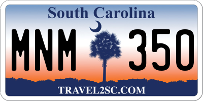 SC license plate MNM350