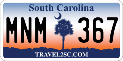 SC license plate MNM367