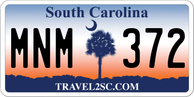 SC license plate MNM372