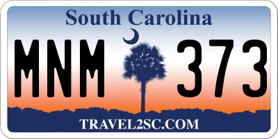 SC license plate MNM373