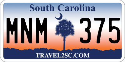 SC license plate MNM375