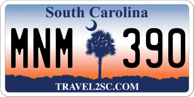 SC license plate MNM390