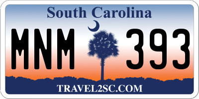 SC license plate MNM393