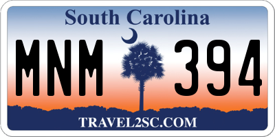 SC license plate MNM394
