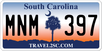 SC license plate MNM397