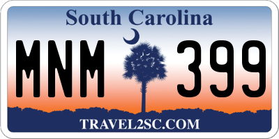 SC license plate MNM399