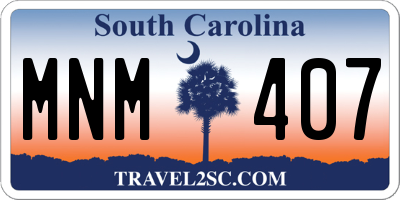 SC license plate MNM407