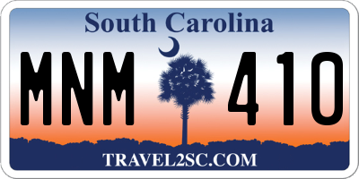 SC license plate MNM410