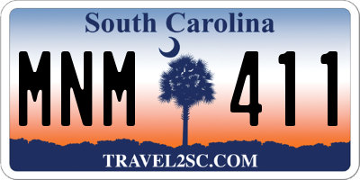 SC license plate MNM411
