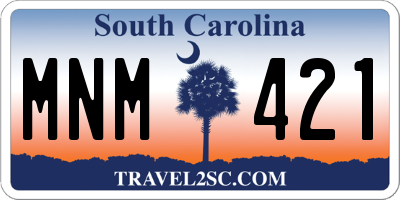 SC license plate MNM421