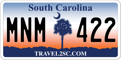 SC license plate MNM422
