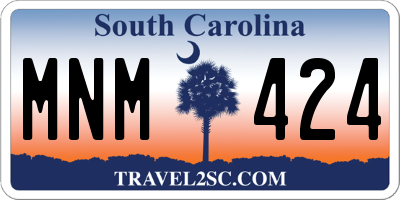 SC license plate MNM424