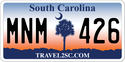 SC license plate MNM426