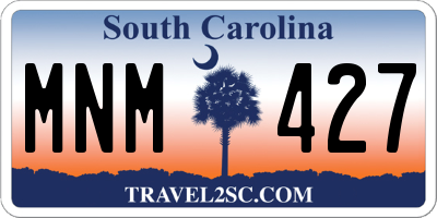 SC license plate MNM427