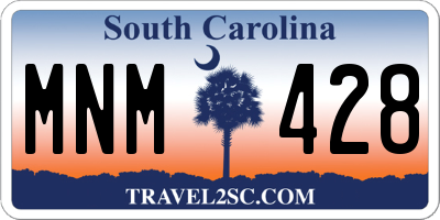 SC license plate MNM428