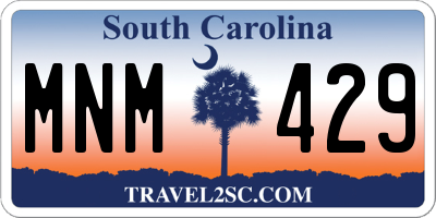 SC license plate MNM429