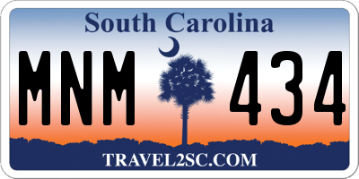 SC license plate MNM434