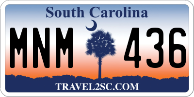SC license plate MNM436