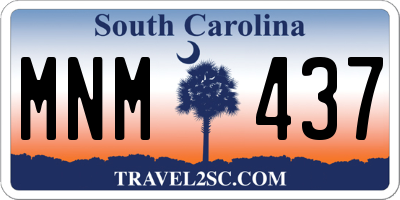 SC license plate MNM437