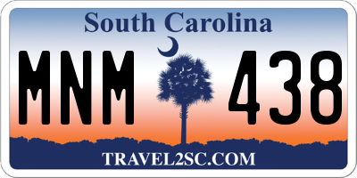 SC license plate MNM438