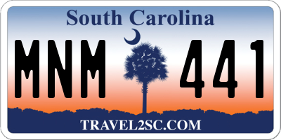 SC license plate MNM441